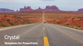  Presentation with minar monument in new delhi - Theme enhanced with desert tent - monument valley utah usa background and a gray colored foreground