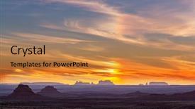  Presentation with usa and russia - Presentation having desert tent - monument valley utah usa background and a coral colored foreground