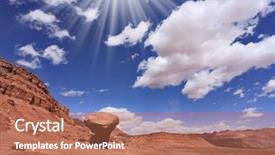  Presentation with sun desert - PPT layouts enhanced with desert the famous giant mushroom background and a  colored foreground