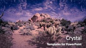  Presentation with arizona desert - Colorful PPT layouts enhanced with desert trail hike in scottsdale backdrop and a tawny brown colored foreground