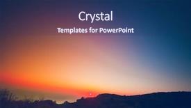  Presentation with sun desert - Slide deck enhanced with desert twilight - beautiful summer landscape background and a ocean colored foreground