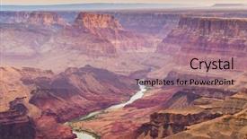  Presentation with arizona desert - Presentation having desert twilight - grand canyon arizona usa background and a coral colored foreground