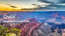  Presentation with arizona desert - PPT theme enhanced with desert twilight - grand canyon arizona usa background and a teal colored foreground