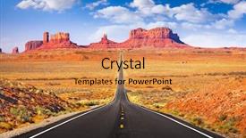  Presentation with arizona desert - PPT theme having desert twilight - monument valley arizona usa famous background and a gold colored foreground