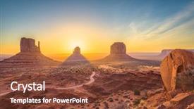  Presentation with arizona desert - Theme consisting of desert twilight - monument valley arizona usa background and a tawny brown colored foreground