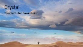  Presentation with death - Audience pleasing slide set consisting of desert twilight - sand dunes in death valley backdrop and a light blue colored foreground