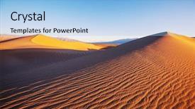  Presentation with living coral - Presentation design with desert twilight - sand dunes in death valley background and a light blue colored foreground
