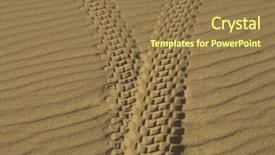  Presentation with tracks - Presentation design enhanced with puppy chihuahua and adult in front of white background background and a lemonade colored foreground