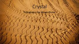  Presentation with tracks - Theme featuring desert tyre marks - tire tracks on the sand background and a  colored foreground