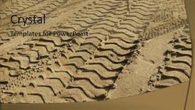  Presentation with tire - Slides featuring desert tyre marks - tire tracks on the sand background and a  colored foreground