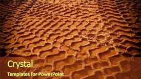  Presentation with tracks - Slide set featuring desert tyre marks - tire tracks on the sand background and a tawny brown colored foreground