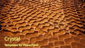  Presentation with tracks - Slides featuring desert tyre marks - tire tracks on the sand background and a  colored foreground