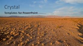  Presentation with desert - PPT theme consisting of desert-under-mountains-located-nearby background and a light blue colored foreground