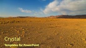  Presentation with desert - Audience pleasing slide set consisting of desert-under-mountains-located-nearby backdrop and a tawny brown colored foreground