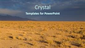  Presentation with desert - Colorful slide deck enhanced with desert-under-mountains-located-nearby backdrop and a ocean colored foreground