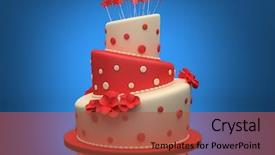  Presentation with birthday card - Slide deck featuring greeting card with a tasty background and a red colored foreground