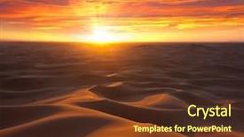 Presentation with desert - Slides with desert background and a tawny brown colored foreground