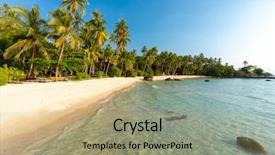  Presentation with thailand - Amazing PPT theme having deserted ao noi beach backdrop and a coral colored foreground