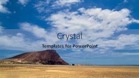  Presentation with montana - Slide set having deserted-beach-playa-de-la background and a light blue colored foreground