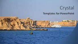  Presentation with egypt - Audience pleasing slide deck consisting of deserted-coast-of-the-sinai backdrop and a light blue colored foreground