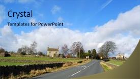  Presentation with country - Audience pleasing presentation consisting of deserted country road in yorkshire backdrop and a  colored foreground