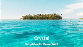  Presentation with lagoon - Slide deck enhanced with deserted-island-paradise-travel-vacation background and a teal colored foreground
