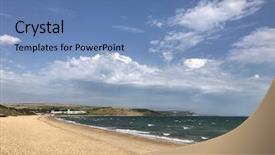  Presentation with sea and beach - PPT layouts featuring united kingdom with the jurassic background and a  colored foreground