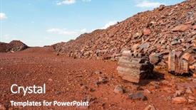  Presentation with soil red - PPT theme enhanced with deserted red soil background and a tawny brown colored foreground
