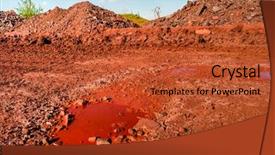  Presentation with soil red - Beautiful slide deck featuring deserted red soil backdrop and a red colored foreground