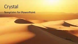  Presentation with desert - Amazing slides having deserts dune backdrop and a yellow colored foreground