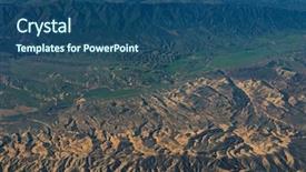 Presentation with california - Slide set with deserts plate - aerial view of california san background and a ocean colored foreground
