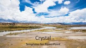  Presentation with volcanoes - Cool new PPT theme with deserts volcanoes - beautiful landscape between uyuni backdrop and a coral colored foreground