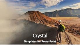  Presentation with volcano - Slide set consisting of deserts volcanoes - hike in bromo volcano background and a dark gray colored foreground