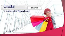  Presentation with search engine - Amazing presentation having desig - blonde in winter clothes holding backdrop and a sky blue colored foreground