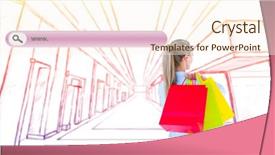  Presentation with search engine - Audience pleasing presentation design consisting of desig - pretty blonde holding shopping bags backdrop and a cream colored foreground
