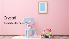  Presentation with interior design - Amazing presentation theme having design - children's room with bright color backdrop and a lemonade colored foreground