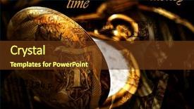  Presentation with blended - Amazing PPT layouts having abstratc design - conceptual image for 'time is backdrop and a tawny brown colored foreground