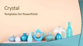  Presentation with blue design - Beautiful PPT theme featuring design - fireplace with beautiful blue decorations backdrop and a white colored foreground