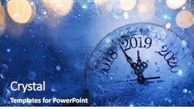  Presentation with new years - Slide deck having design - happy new years 2019 winter background and a ocean colored foreground