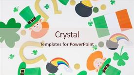  Presentation with celebration - Presentation having celtic design - holidays and celebration concept background and a lemonade colored foreground