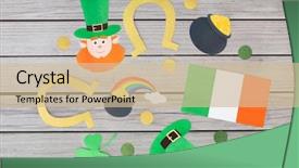  Presentation with celtic - Theme having celtic design - holidays and celebration concept background and a soft green colored foreground