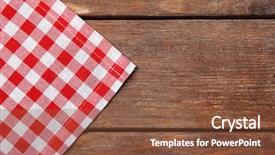  Presentation with table napkin - PPT layouts having design - red napkin on wooden table background and a tawny brown colored foreground