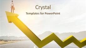  Presentation with media - Theme with high potentials - his progress and success mixed background and a cream colored foreground