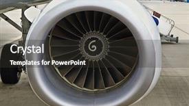  Presentation with jet - Beautiful slide deck featuring design aerospace - airliner jet engine backdrop and a dark gray colored foreground