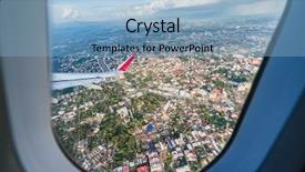  Presentation with chiang mai - Theme consisting of design aerospace - airplane is taking off background and a light blue colored foreground