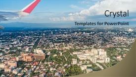  Presentation with chiang mai - Slides with design aerospace - airplane is taking off background and a light blue colored foreground