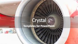  Presentation with aerospace - Slides with design aerospace - turbine of airplane background and a dark gray colored foreground