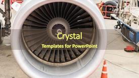  Presentation with turbine nlades - Theme enhanced with design aerospace - turbine of airplane background and a tawny brown colored foreground