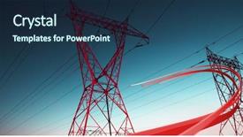  Presentation with rope line design in - Theme having design against the evening electricity background and a ocean colored foreground