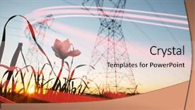  Presentation with rope line design in - Slide deck having design against the evening electricity background and a lemonade colored foreground